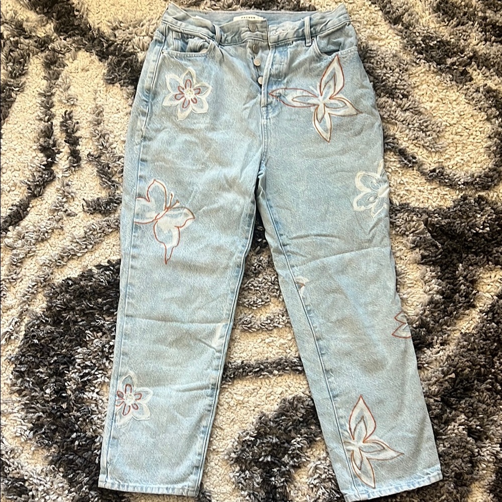 Floral Embroidered Women's Jeans